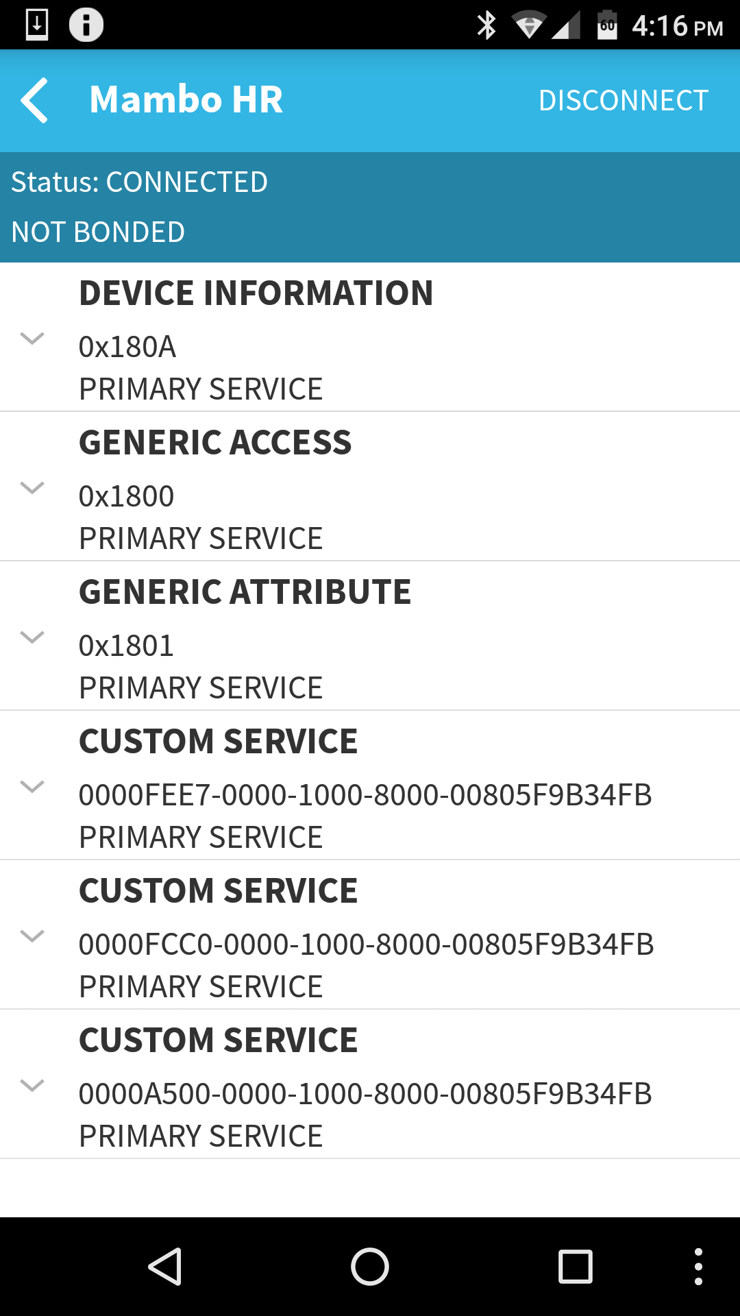 Advertised GATT data