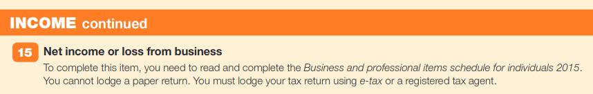 Ineligible to lodge a paper tax return
